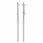 Poteaux acier galvanisé <br>2–&frac38;&nbsp;pouces, 2&nbsp;poulies pour filet
