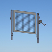 Poteau pickleball intérieur acier peint vert 1.900&nbsp;po