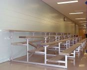 Gradins intérieur portatifs en aluminium de 12&nbsp;pieds - 2&nbsp;rangés