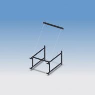 Structure de basket au mur fixe peinte - Panneau acier 3 pi à 6 pi
