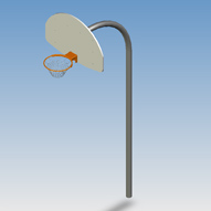 Structure de basketball extérieur 4&nbsp;po