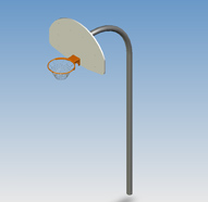 Structure de basketball extérieur 4-1/2&nbsp;po