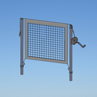 Poteau pickleball intérieur acier peint vert 1.900&nbsp;po