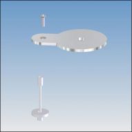 Couvercle intégré pour ancrage s/s 2-1/4&nbsp;po + câble