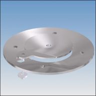 Couronne flottante acier zinc de 7&nbsp;po avec couvercle intégré