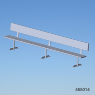 Banc de joueur aluminium 12&nbsp;pieds avec dossier