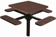 Table carrée à coins arrondis portable 46&nbsp;pouces
