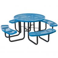Table ronde en acier déployé de 46&nbsp;pouces