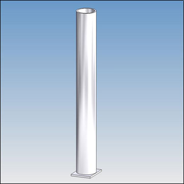 Ancrage aluminium volley-ball/tennis extérieur